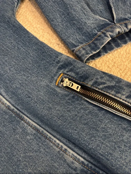 Etica Medium Blue Longline Asymmetric Denim Jacket NWOT - Picture 8 of 12